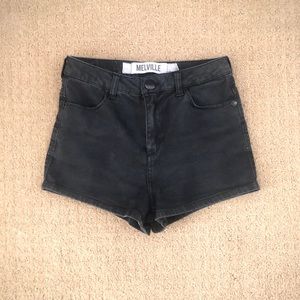 Brandy Melville High-Rise Black Jean Shorts